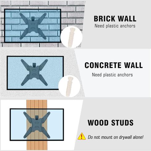 FORGING MOUNT Corner TV Wall Mount، دعامة واحدة مفصلية، ذراع تلفزيون كامل الحركة لمعظم أجهزة التلفاز المنحنية المسطحة مقاس 26-55 بوصة مع إمالة ودوران وتمتد 18 بوصة، تحمل 88 رطلًا، بحد أقصى VESA 400 × 400 مم in Kuwait