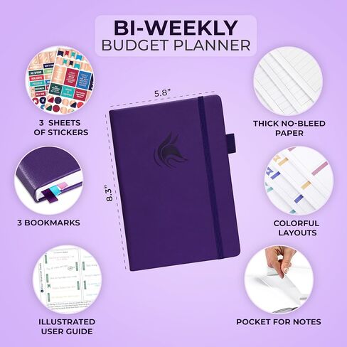 Clever Fox Bi Weekly Budget Planner – Undated Financial Organizer Book – Expense Tracker, Budgeting & Bill Notebook, A5 (Lavender) in Saudi Arabia