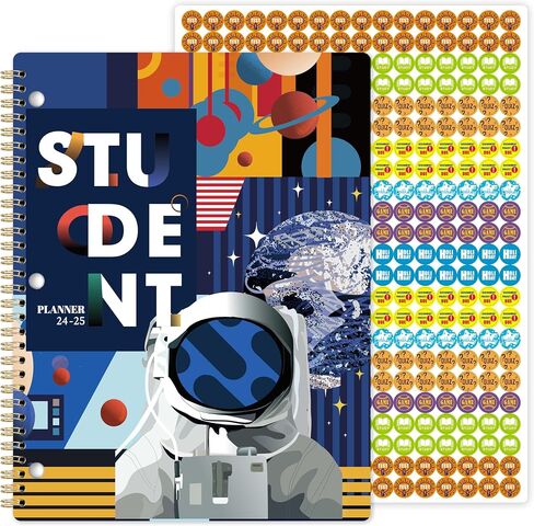 Student Planner 2024-2025 - Weekly & Monthly School Planner from JULY 2024 - JUNE 2025, 9'' x 11'', School Planner with Twin-Wire Binding, Stickers in Saudi Arabia