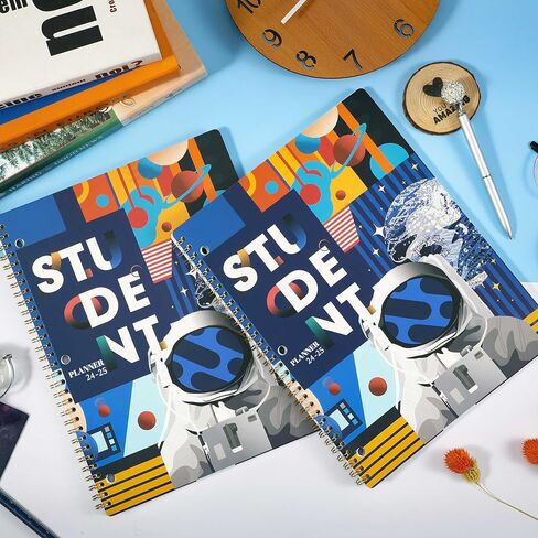 Student Planner 2024-2025 - Weekly & Monthly School Planner from JULY 2024 - JUNE 2025, 9'' x 11'', School Planner with Twin-Wire Binding, Stickers in Saudi Arabia