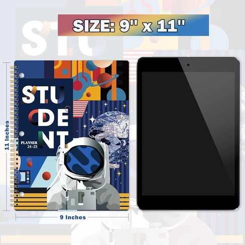 Student Planner 2024-2025 - Weekly & Monthly School Planner from JULY 2024 - JUNE 2025, 9'' x 11'', School Planner with Twin-Wire Binding, Stickers in Saudi Arabia