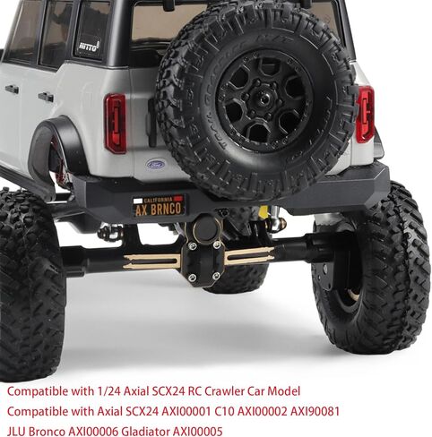 1/24 محوري SCX24 نحاسي أمامي وخلفي لمحور البوابة مع محاور عجلات سداسية وتروس فولاذية ومجموعة عمود القيادة لـ 1/24 RC الزاحف المحوري SCX24 Deadbolt C10 Jeep Gladiator Ford Bronco Upgrade in Kuwait
