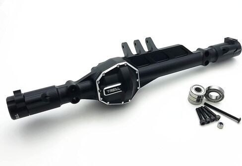 Treal Aluminum 7075 Rear Axle Housing CNC Machined for Axial RBX10 Ryft(Black) in Saudi Arabia