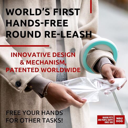 مقود كلب قابل للسحب بدون استخدام اليدين من WAUDOG للكلاب الصغيرة والمتوسطة والكبيرة - مقود كلب عاكس قابل للسحب - مقود للحيوانات الأليفة قابل للسحب مع قفل فرامل بيد واحدة - 9.5 قدم (أخضر) in Kuwait