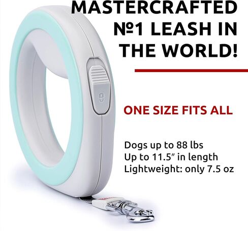 مقود كلب قابل للسحب بدون استخدام اليدين من WAUDOG للكلاب الصغيرة والمتوسطة والكبيرة - مقود كلب عاكس قابل للسحب - مقود للحيوانات الأليفة قابل للسحب مع قفل فرامل بيد واحدة - 9.5 قدم (أخضر) in Kuwait