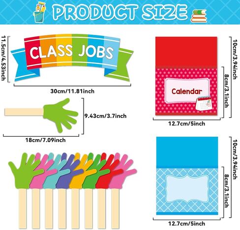 81 Piece Boho Rainbow Class Jobs Bulletin Board Boho Rainbow Themed Classroom Jobs Pocket Chart Set Teacher's Helper Chalkboard Decor Classroom Bulletin Board Set Wall Decoration for Back to School in Kuwait