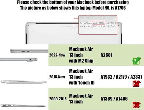 Se7enline متوافق مع حافظة MacBook Air 13.6 بوصة M3 M2 2024 2023 2022 لجهاز Mac Air A2681/A3113 حافظة صلبة للكمبيوتر المحمول مع غطاء حماية للوحة المفاتيح وواقي لوحة التتبع، صيد رواد الفضاء in Kuwait