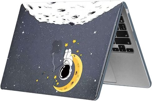 Se7enline متوافق مع حافظة MacBook Air 13.6 بوصة M3 M2 2024 2023 2022 لجهاز Mac Air A2681/A3113 حافظة صلبة للكمبيوتر المحمول مع غطاء حماية للوحة المفاتيح وواقي لوحة التتبع، صيد رواد الفضاء in Kuwait