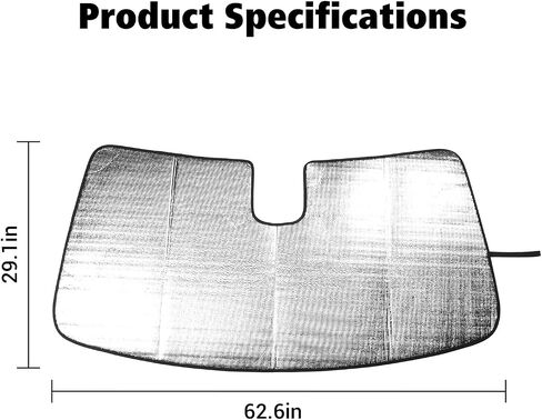 Voodonala for Chevy Silverado 2014-2018 Windshield Sunshade Truck Window Sun Shade Foldable Sun Visor Compatible with Chevy Silverado 2014-2018… in Saudi Arabia