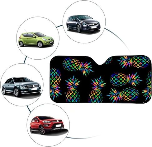 Funny Turtles Car Windshield Sun Shade, Universal Fit Most Cars, SUVs, Car Visor to Keep Your Vehicle Cool in Saudi Arabia