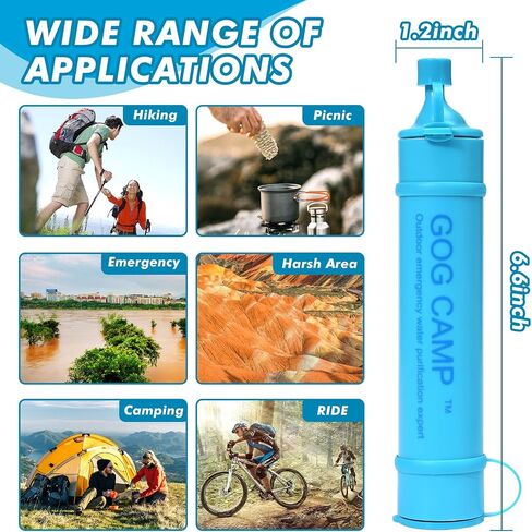 Camping Gear-Hiking Gear-Portable Personal Water Filtration Survival - for Emergency Kits Outdoor Activities and Hiking - Camping Essentials-Survival Backpacking in Saudi Arabia