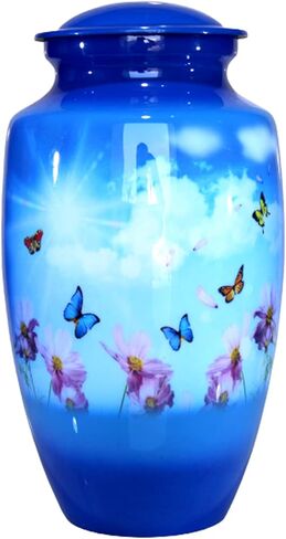 Esplanade Cremation Urn Memorial Container Jar Pot | Cremation Urns | Full Size Standard Urns (Butterfly) in Saudi Arabia