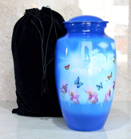 Esplanade Cremation Urn Memorial Container Jar Pot | Cremation Urns | Full Size Standard Urns (Butterfly) in Saudi Arabia