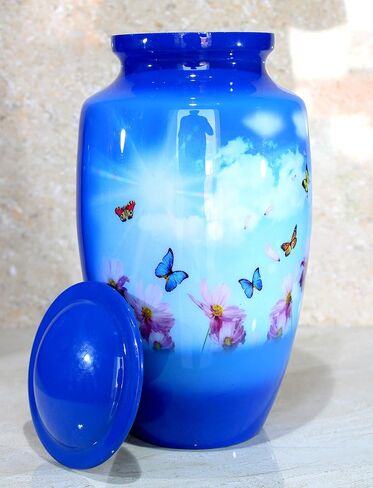 Esplanade Cremation Urn Memorial Container Jar Pot | Cremation Urns | Full Size Standard Urns (Butterfly) in Saudi Arabia