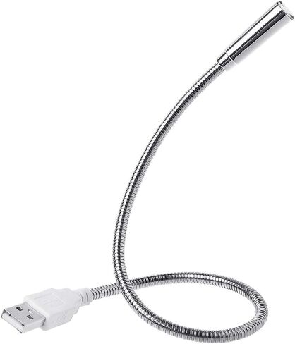 Silver USB Flexible Light Gooseneck Led Glowing Lamp Laptop Computers Studying for Office Working Writing Reading Accessories Desk Lamps Office Adjustable Led, Lamps and Shades, Table Light in Saudi Arabia