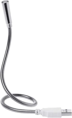 Silver USB Flexible Light Gooseneck Led Glowing Lamp Laptop Computers Studying for Office Working Writing Reading Accessories Desk Lamps Office Adjustable Led, Lamps and Shades, Table Light in Saudi Arabia