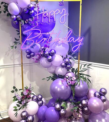 Purple Balloons Purple Confetti Balloon Set, 60Pcs 12Inch Metallic Chrome Purple Balloons Lavender Lilac Balloons Dark Purple Latex Balloons for Birthday Wedding Baby Shower Party Decoration in Saudi Arabia