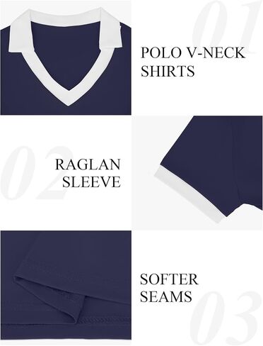 Workout Polo Shirts for Women Short Sleeve Crop Top Quick Dry Cropped Tennis Athletic Sports T-Shirts in Saudi Arabia