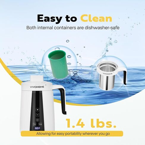 VIVOHOME Portable Herbal Butter Maker Machine with LED Screen, Botanical Extractor, Herb Oil Tincture Infusion Decarboxylation Machine, Gummy Maker, Decarb Box in Saudi Arabia