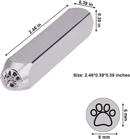 طوابع معدنية، قطعتان 6 مم لمخالب الكلب والجمجمة أدوات ختم معدنية لصنع المجوهرات والأعمال اليدوية الجلدية in Kuwait