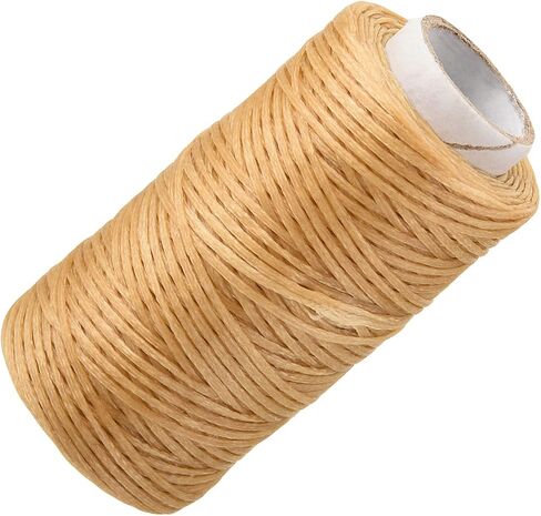 Utoolmart 164 Feet Leather Sewing Waxed Thread 1mm Flat Wax String Practical Long Stitching Thread for Craft DIY/Shoe Repairing/Leather Projects/Book Binding/Gift Wrapping in Saudi Arabia