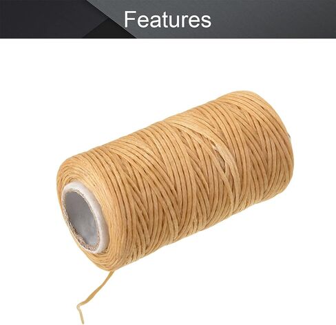 Utoolmart 164 Feet Leather Sewing Waxed Thread 1mm Flat Wax String Practical Long Stitching Thread for Craft DIY/Shoe Repairing/Leather Projects/Book Binding/Gift Wrapping in Saudi Arabia