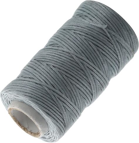 Utoolmart 164 Feet Leather Sewing Waxed Thread 1mm Flat Wax String Practical Long Stitching Thread for Craft DIY/Shoe Repairing/Leather Projects/Book Binding/Gift Wrapping in Saudi Arabia