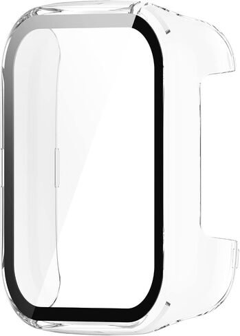 Compatible with Xplora XGO 3 Screen Protector Case, FitTurn Replacement Color PC Bumper with Tempered Glass Full Screen Protector Cover Film Accessories for Xplora XGO 3 Watch (Black,Clear) in Saudi Arabia