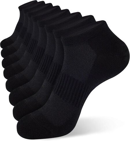 Jane Stone Mens Ankle Socks 8 Pack Cotton Low Cut Socks Non Slip No Show Socks Size 9-12/13-15 in Saudi Arabia