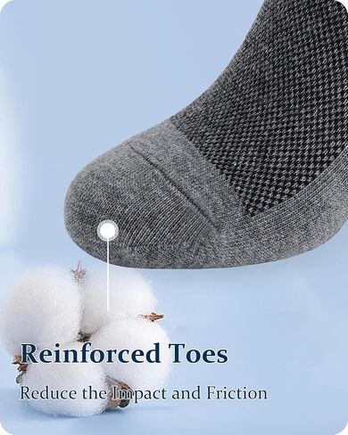 Jane Stone Mens Ankle Socks 8 Pack Cotton Low Cut Socks Non Slip No Show Socks Size 9-12/13-15 in Saudi Arabia