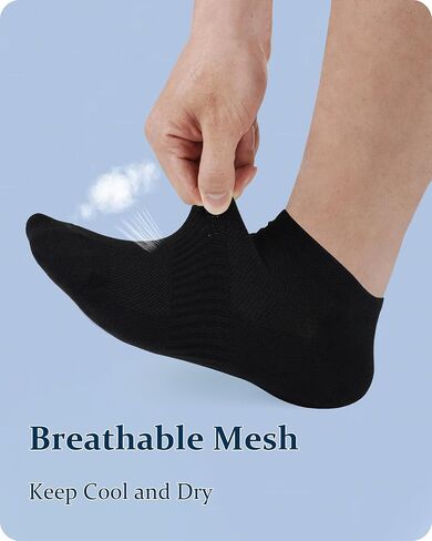 Jane Stone Mens Ankle Socks 8 Pack Cotton Low Cut Socks Non Slip No Show Socks Size 9-12/13-15 in Saudi Arabia