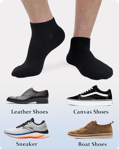 Jane Stone Mens Ankle Socks 8 Pack Cotton Low Cut Socks Non Slip No Show Socks Size 9-12/13-15 in Saudi Arabia