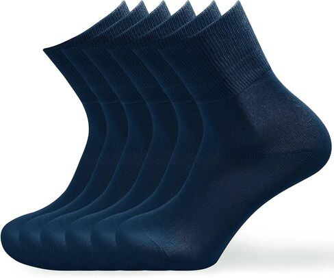 Mens Cotton Crew Socks，6 Pairs Men's Dress Socks Made of Classic Cotton Polyester for Business Suit in Saudi Arabia