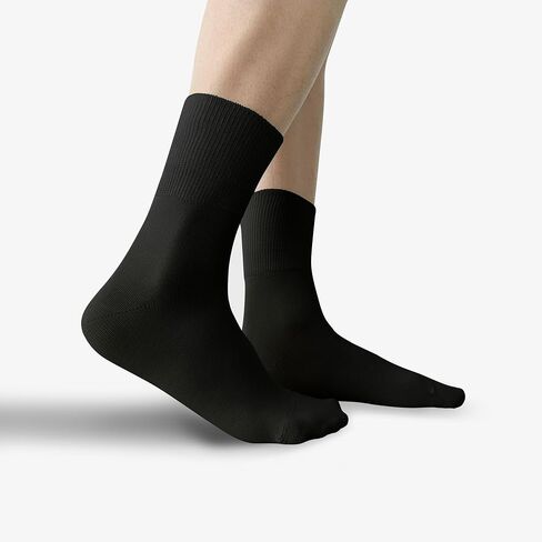 Mens Cotton Crew Socks，6 Pairs Men's Dress Socks Made of Classic Cotton Polyester for Business Suit in Saudi Arabia