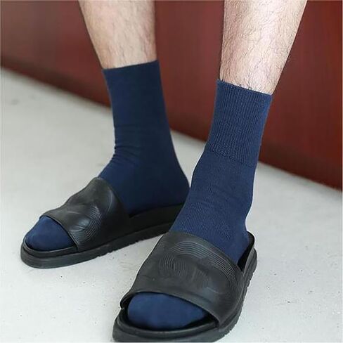 Mens Cotton Crew Socks，6 Pairs Men's Dress Socks Made of Classic Cotton Polyester for Business Suit in Saudi Arabia