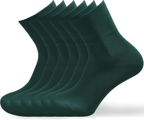 Mens Cotton Crew Socks，6 Pairs Men's Dress Socks Made of Classic Cotton Polyester for Business Suit in Saudi Arabia