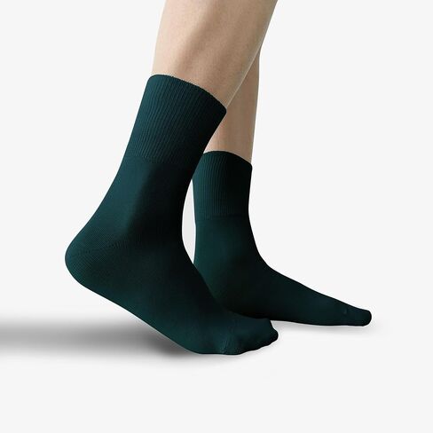 Mens Cotton Crew Socks，6 Pairs Men's Dress Socks Made of Classic Cotton Polyester for Business Suit in Saudi Arabia