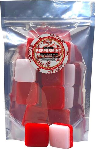 Wax Melts | Peppermint + Eucalyptus | Strongly Scented | Lasting Fragrance | Scented Wax Melts | Aromatherapy | Wax Melts Bulk | Handcrafted USA (Premium Wax Blend, 8oz) in Saudi Arabia