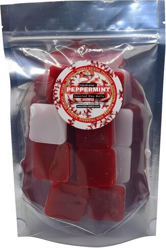 Wax Melts | Peppermint + Eucalyptus | Strongly Scented | Lasting Fragrance | Scented Wax Melts | Aromatherapy | Wax Melts Bulk | Handcrafted USA (Premium Wax Blend, 8oz) in Saudi Arabia