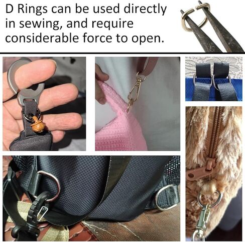 15 Pcs Metal D Rings Heavy Duty Non-Welded Iron D Ring Buckle for Sewing in Saudi Arabia