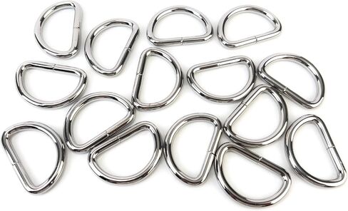 15 Pcs Metal D Rings Heavy Duty Non-Welded Iron D Ring Buckle for Sewing in Saudi Arabia