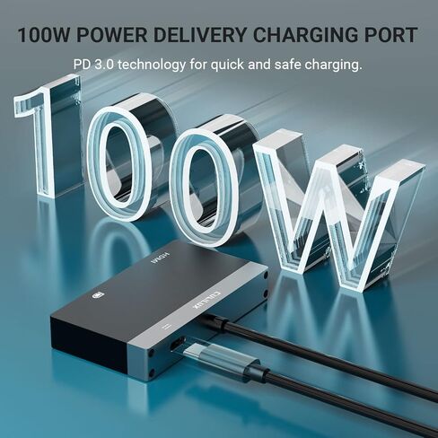 Cubilux USB C إلى HDMI وDisplayPort MST HUB، ثنائي 4K@60 هرتز Thunderbolt 4/3 إلى منفذ العرض ومحول شاشة HDMI بمنفذين/دونجل/محول متوافق مع Surface Pro Dell HP Lenovo Asus والمزيد in Kuwait