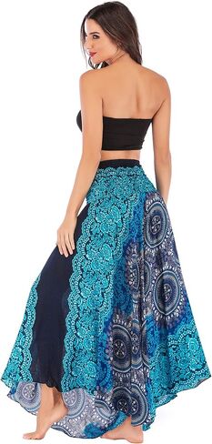 Daysskk Women's Maxi Skirt 2 in 1 Halter Dress Womens Boho Skirts Summer Beach Skirt 37" in Saudi Arabia