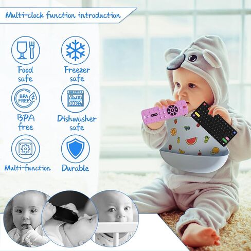 2-pack Baby Teething Toys for 0-3-6-12 Months，Pressable remote control Chew toys for Babies 0 3 6 9 12 18 Months，Teether Relief Baby Toy for Infants，Gifts for 1 2 Year Old Boys Girls, BPA Free in Saudi Arabia