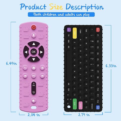 2-pack Baby Teething Toys for 0-3-6-12 Months，Pressable remote control Chew toys for Babies 0 3 6 9 12 18 Months，Teether Relief Baby Toy for Infants，Gifts for 1 2 Year Old Boys Girls, BPA Free in Saudi Arabia