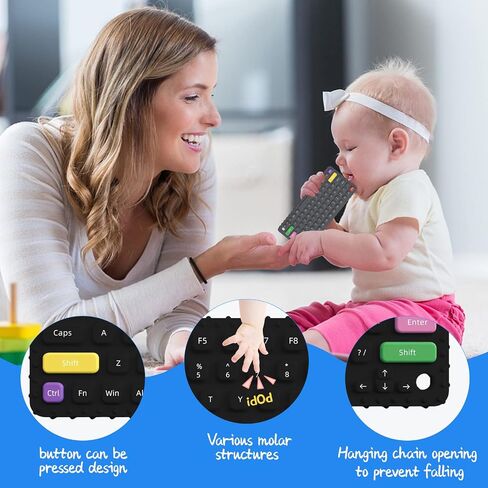 2-pack Baby Teething Toys for 0-3-6-12 Months，Pressable remote control Chew toys for Babies 0 3 6 9 12 18 Months，Teether Relief Baby Toy for Infants，Gifts for 1 2 Year Old Boys Girls, BPA Free in Saudi Arabia