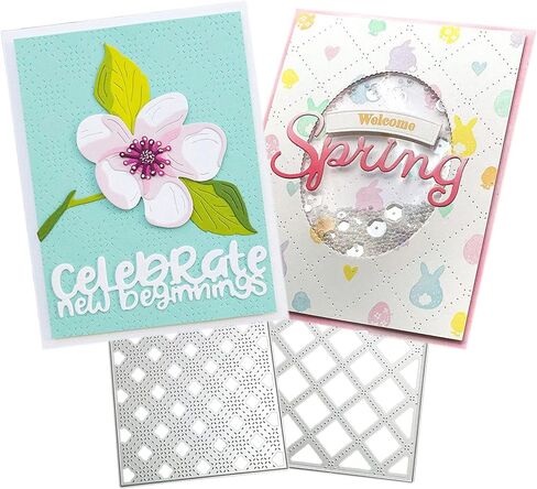Cut Dies Set of 2 Pack Backgrounds Frame DIY Crafts for Paper Card Making Metal Scrapbooking Cutting Tools Album Arts Embossing Template ("Clouds and Conch- 111x143mm") in Saudi Arabia
