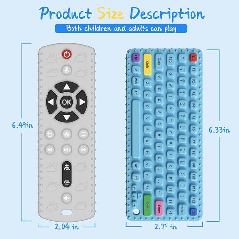 2-pack Baby Teething Toys for 0-3-6-12 Months，Pressable remote control Chew toys for Babies 0 3 6 9 12 18 Months，Teether Relief Baby Toy for Infants，Gifts for 1 2 Year Old Boys Girls, BPA Free in Saudi Arabia