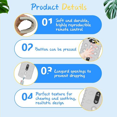 2-pack Baby Teething Toys for 0-3-6-12 Months，Pressable remote control Chew toys for Babies 0 3 6 9 12 18 Months，Teether Relief Baby Toy for Infants，Gifts for 1 2 Year Old Boys Girls, BPA Free in Saudi Arabia