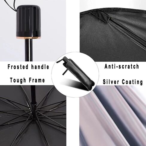 Windshield Sun Shade Car Umbrella Sun Protection & Heat Insulation Foldable Sun Shade Cover Car Shade Front Windshield for Most Vehicles 56''*31'' in Saudi Arabia